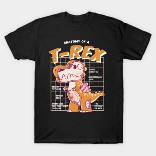 Anatomy Of A T-Rex Funny Dinosaur Design Cute Tyrannosaurus T-Shirt